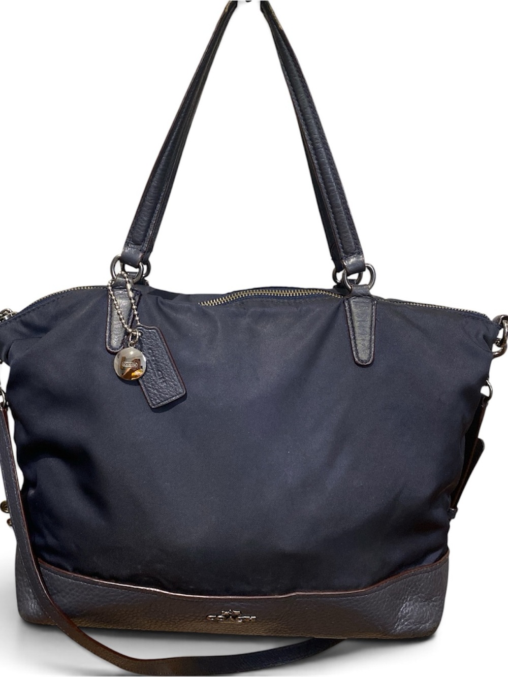 Coach Blake Nylon and leather carryall gunmetal